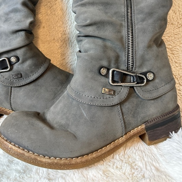 Rieker Fabrizia 52 Smoke Women's Size 37 US 6 Grey Tall H2O-Res Wool Boot - Picture 4 of 8